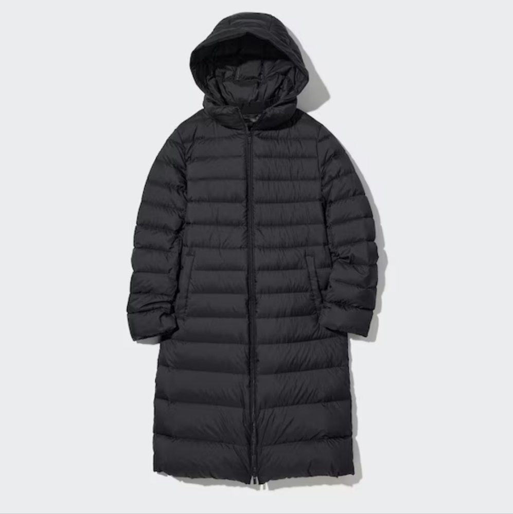Uniqlo | Ultra Light Down Long Coat In Black Size Large